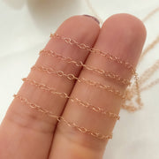 Rose Gold Filled Flat Cable Chains